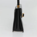 GUCCI Hand Bag Leather Black Gold 000 46 0096 Auth ep8407-3