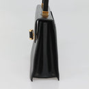 GUCCI Hand Bag Leather Black Gold 000 46 0096 Auth ep8407-4