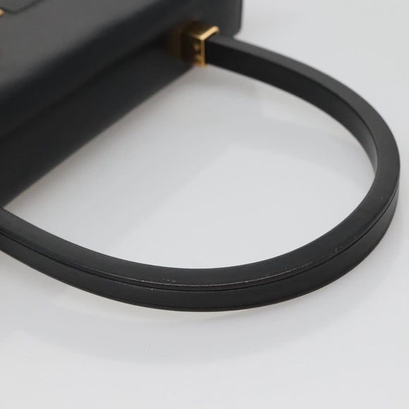 GUCCI Hand Bag Leather Black Gold 000 46 0096 Auth ep8407