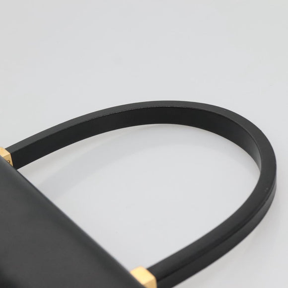 GUCCI Hand Bag Leather Black Gold 000 46 0096 Auth ep8407