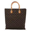 LOUIS VUITTON Monogram Sac Plat Hand Bag M51140 LV Auth ep8413-1