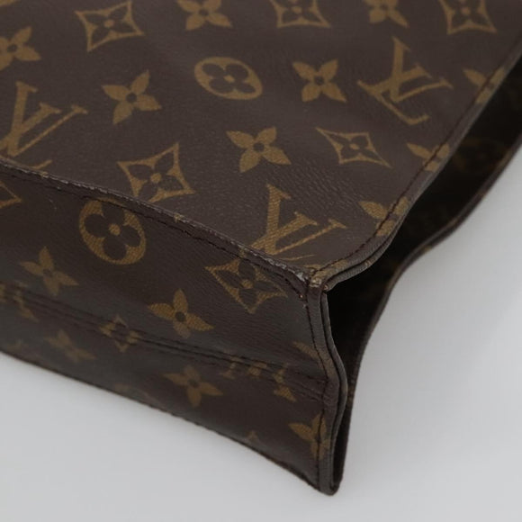 LOUIS VUITTON Monogram Sac Plat Hand Bag M51140 LV Auth ep8413