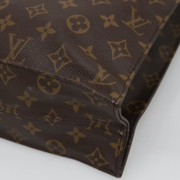 LOUIS VUITTON Monogram Sac Plat Hand Bag M51140 LV Auth ep8413