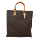 LOUIS VUITTON Monogram Sac Plat Hand Bag M51140 LV Auth ep8413-13