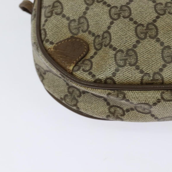GUCCI GG Supreme Web Sherry Line Shoulder Bag PVC Beige 89 02 066 Auth ep8425