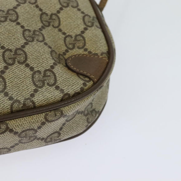 GUCCI GG Supreme Web Sherry Line Shoulder Bag PVC Beige 89 02 066 Auth ep8425