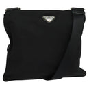 PRADA Shoulder Bag Nylon Black Silver Auth ep8428-1