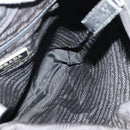 PRADA Shoulder Bag Nylon Black Silver Auth ep8428-19
