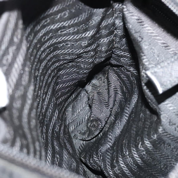 PRADA Shoulder Bag Nylon Black Silver Auth ep8428