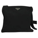 PRADA Shoulder Bag Nylon Black Silver Auth ep8428-13
