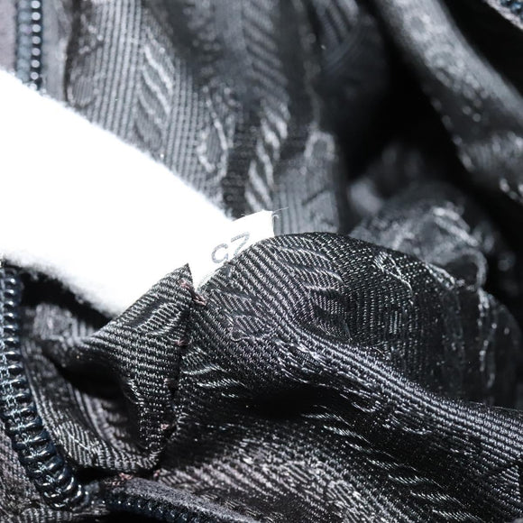 PRADA Shoulder Bag Nylon Black Silver Auth ep8428