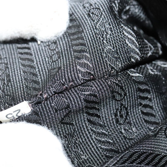 PRADA Shoulder Bag Nylon Black Silver Auth ep8428