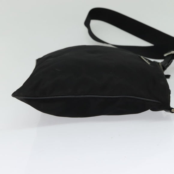 PRADA Shoulder Bag Nylon Black Silver Auth ep8428