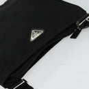 PRADA Shoulder Bag Nylon Black Silver Auth ep8428-6
