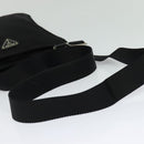 PRADA Shoulder Bag Nylon Black Silver Auth ep8428-7