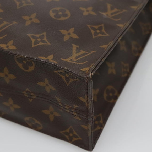 LOUIS VUITTON Monogram Sac Plat Hand Bag M51140 LV Auth ep8430