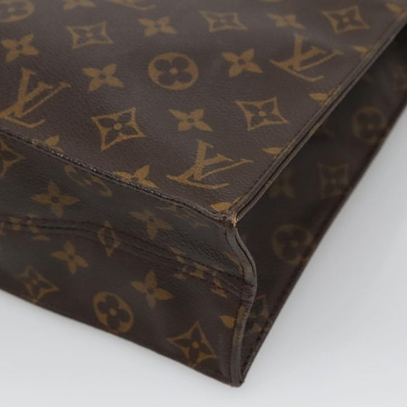 LOUIS VUITTON Monogram Sac Plat Hand Bag M51140 LV Auth ep8430