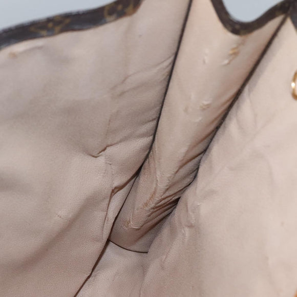 LOUIS VUITTON Monogram Sac Plat Hand Bag M51140 LV Auth ep8430