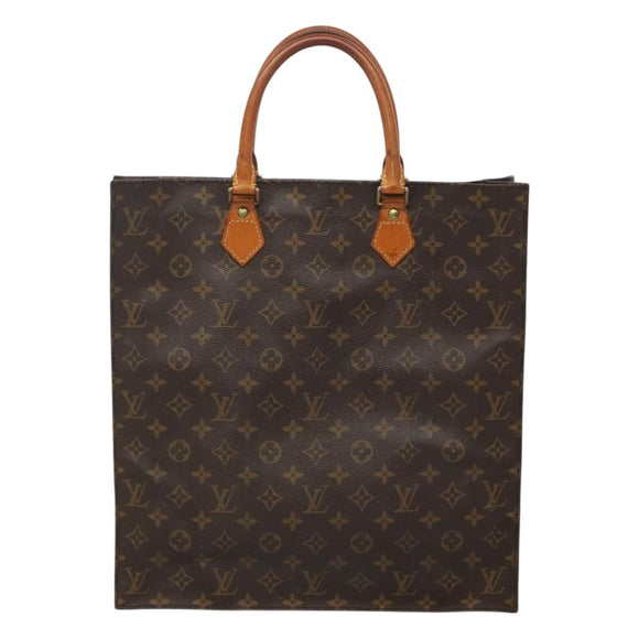 LOUIS VUITTON Monogram Sac Plat Hand Bag M51140 LV Auth ep8430