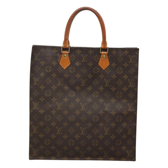 LOUIS VUITTON Monogram Sac Plat Hand Bag M51140 LV Auth ep8430