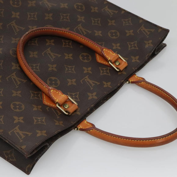 LOUIS VUITTON Monogram Sac Plat Hand Bag M51140 LV Auth ep8430