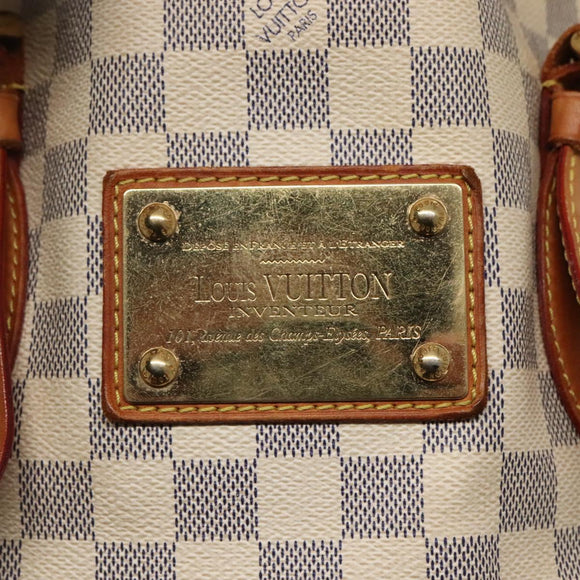 LOUIS VUITTON Damier Azur Hampstead MM Tote Bag N51206 LV Auth ep8433