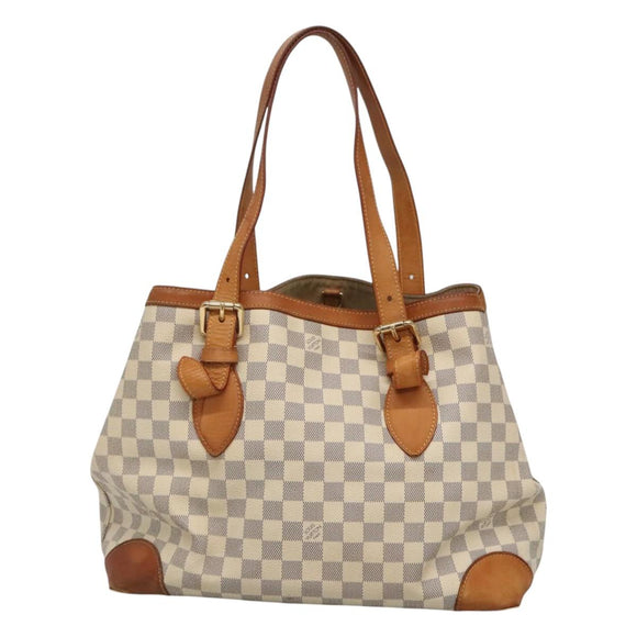 LOUIS VUITTON Damier Azur Hampstead MM Tote Bag N51206 LV Auth ep8433