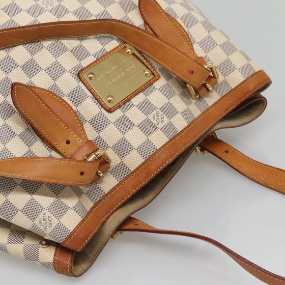 LOUIS VUITTON Damier Azur Hampstead MM Tote Bag N51206 LV Auth ep8433