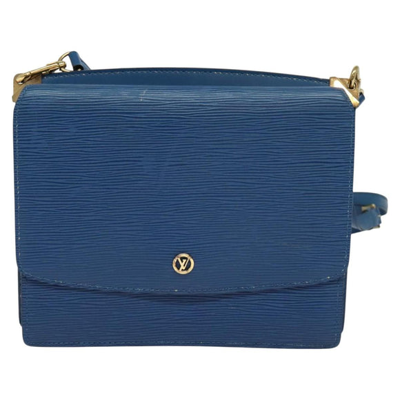 LOUIS VUITTON Epi Grenel Shoulder Bag Blue M52362 LV Auth ep8436