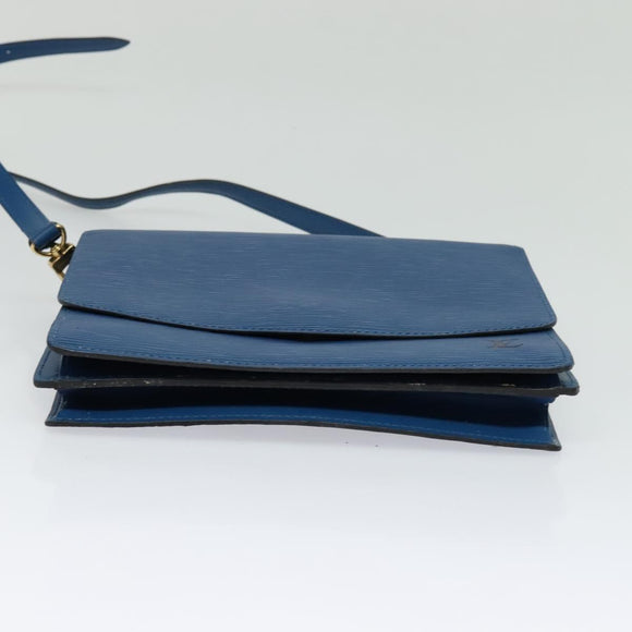 LOUIS VUITTON Epi Grenel Shoulder Bag Blue M52362 LV Auth ep8436