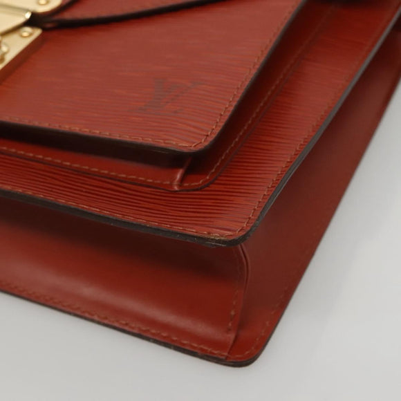 LOUIS VUITTON Epi Monceau 28 Hand Bag Brown M52123 LV Auth ep8444