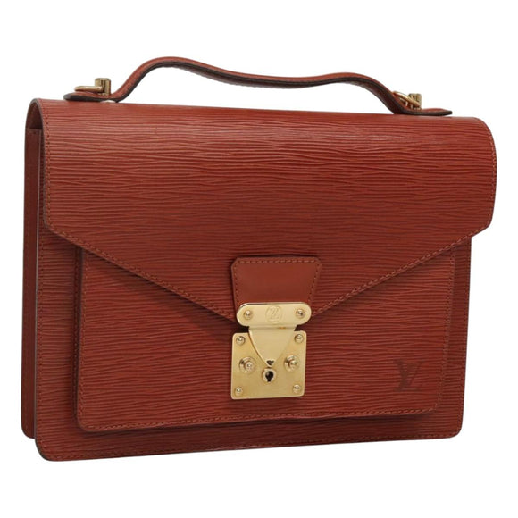 LOUIS VUITTON Epi Monceau 28 Hand Bag Brown M52123 LV Auth ep8444