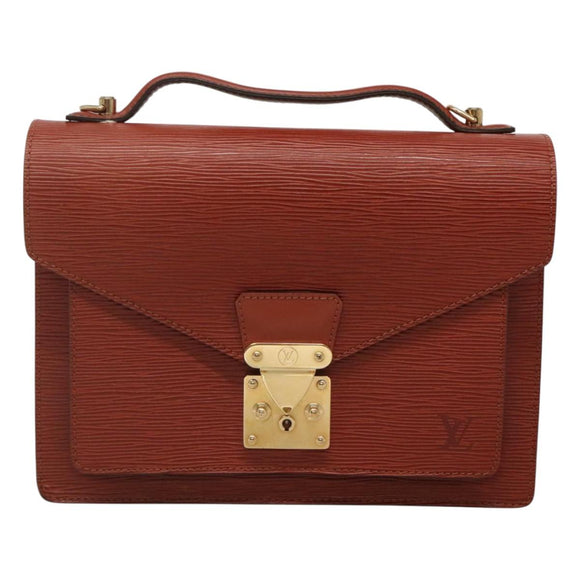 LOUIS VUITTON Epi Monceau 28 Hand Bag Brown M52123 LV Auth ep8444