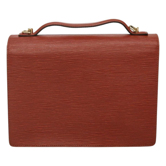 LOUIS VUITTON Epi Monceau 28 Hand Bag Brown M52123 LV Auth ep8444