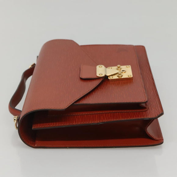 LOUIS VUITTON Epi Monceau 28 Hand Bag Brown M52123 LV Auth ep8444
