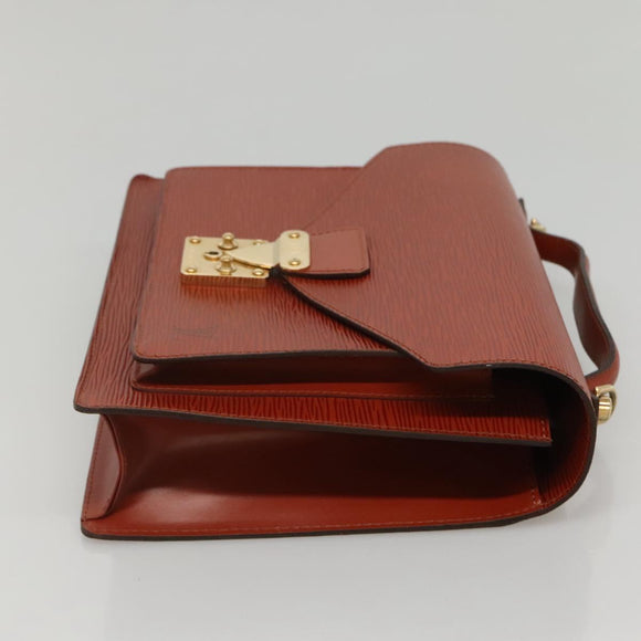 LOUIS VUITTON Epi Monceau 28 Hand Bag Brown M52123 LV Auth ep8444