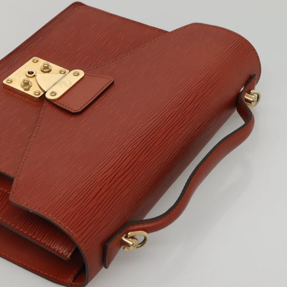 LOUIS VUITTON Epi Monceau 28 Hand Bag Brown M52123 LV Auth ep8444