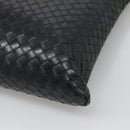 BOTTEGA VENETA INTRECCIATO Shoulder Bag Leather Black Silver Auth ep8445-15