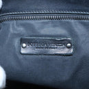 BOTTEGA VENETA INTRECCIATO Shoulder Bag Leather Black Silver Auth ep8445-9