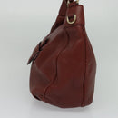 GUCCI Shoulder Bag Leather 2way Brown Gold 296851 Auth ep8453-4