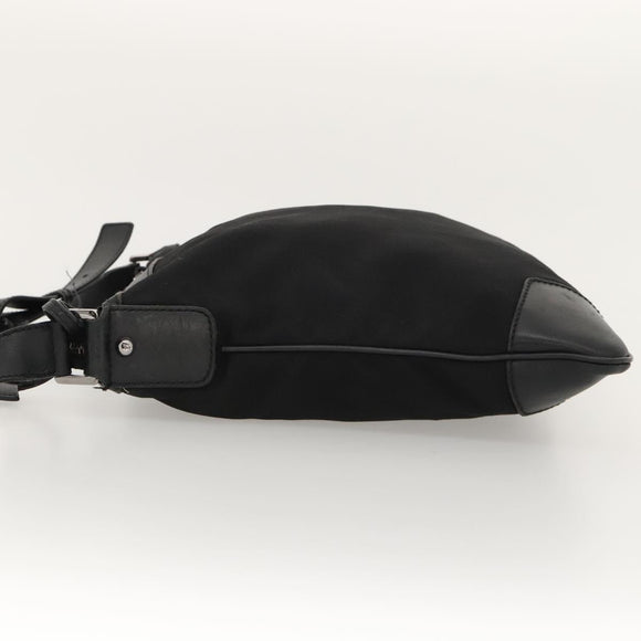 GUCCI Shoulder Bag Nylon Black Silver 148476 Auth ep8456