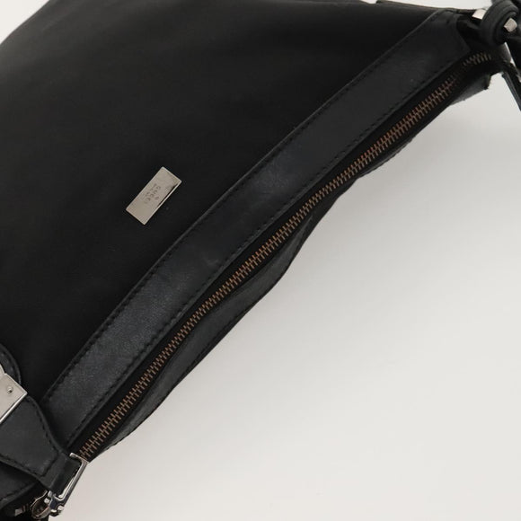 GUCCI Shoulder Bag Nylon Black Silver 148476 Auth ep8456