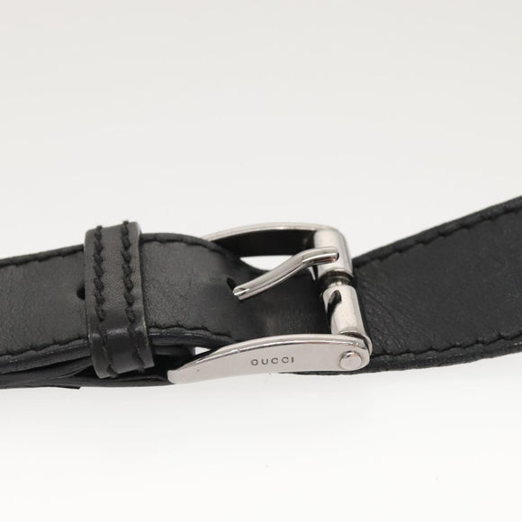 GUCCI Shoulder Bag Nylon Black Silver 148476 Auth ep8456