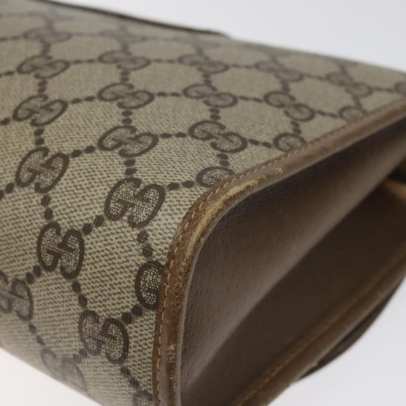 GUCCI GG Supreme Web Sherry Line Clutch Bag PVC Beige 89 01 030 Auth ep8459