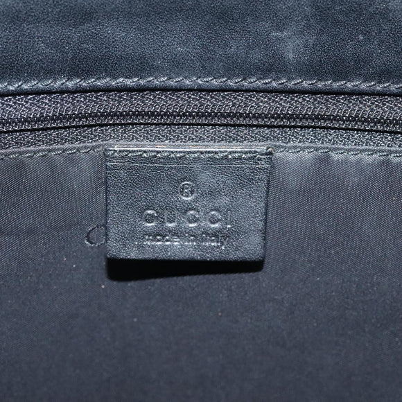 GUCCI Jackie Hand Bag Nylon Black Silver 002 1065 Auth ep8460