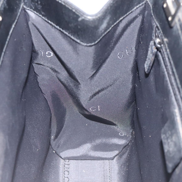 GUCCI Jackie Hand Bag Nylon Black Silver 002 1065 Auth ep8460