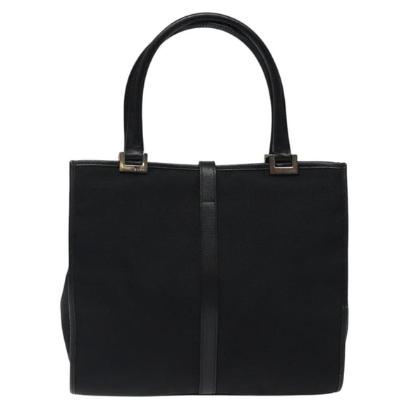 GUCCI Jackie Hand Bag Nylon Black Silver 002 1065 Auth ep8460