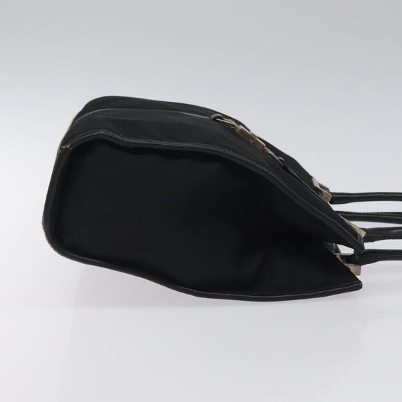 GUCCI Jackie Hand Bag Nylon Black Silver 002 1065 Auth ep8460