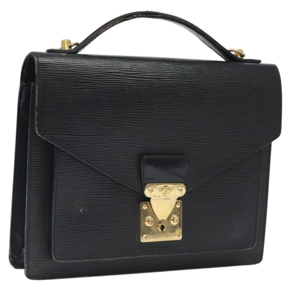 LOUIS VUITTON Epi Monceau 28 Hand Bag Black M52122 LV Auth ep8464