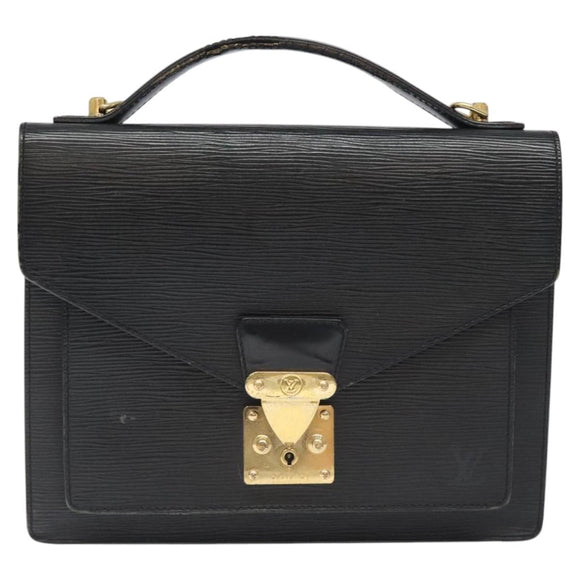 LOUIS VUITTON Epi Monceau 28 Hand Bag Black M52122 LV Auth ep8464